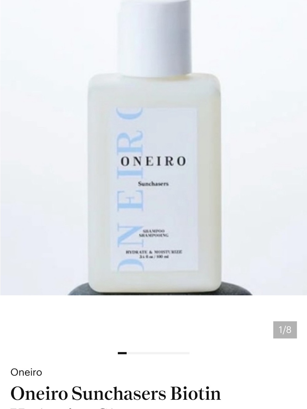 Oneiro Sunchasers Biotin
Hydrating Shampoo 3.4oz